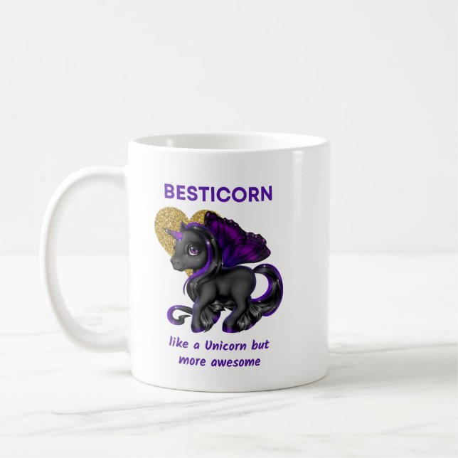 Mug BFF Cadeau Besticorn Comme Une Unicorne Mais Plus  (Gauche)