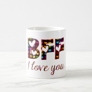 Mug BFF I Lote Coeur mignon Typographie Amitié