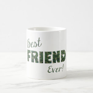 Mug BFF Meilleur Ami Jamais Élégante Typographie Flora