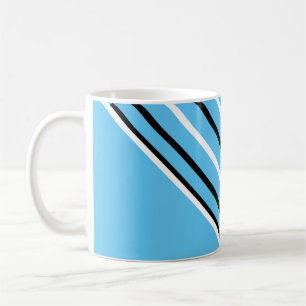 Mug BG Stripes Motif étroit blanc & noir + backgr.
