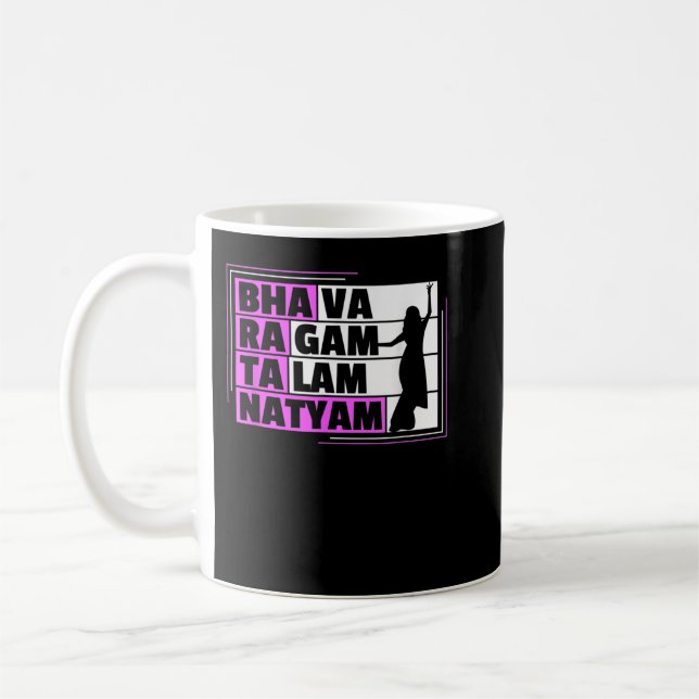 Mug Bharatanatyam Design pour une danseuse de Bharatan (Gauche)