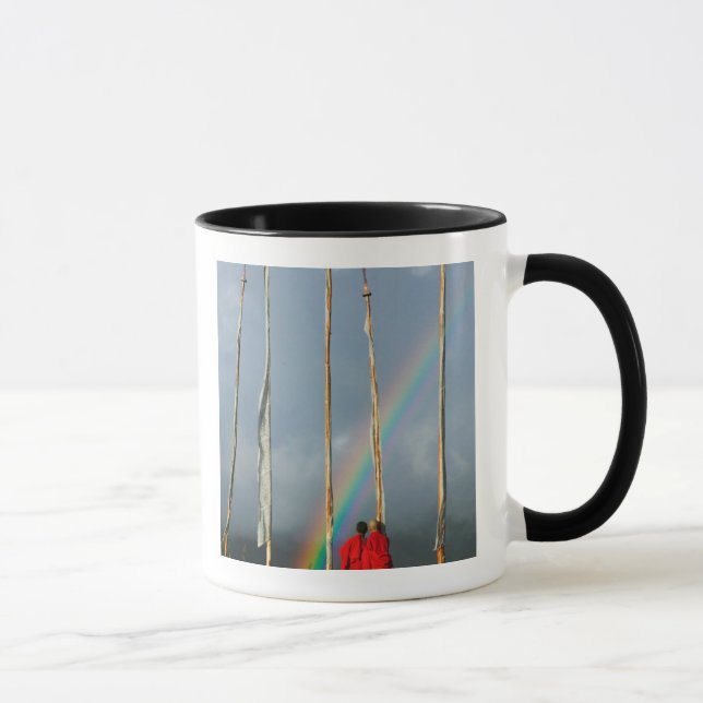 Mug Bhoutan, village de Gangtey, arc en ciel sur deux (Droite)