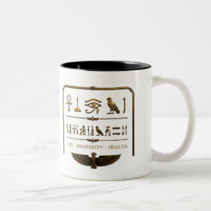 Mug bi-ton en or de l'Œil d'Horus de l'Égypte anti