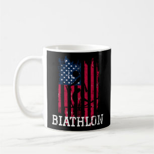 Mug Biathlon du drapeau américain