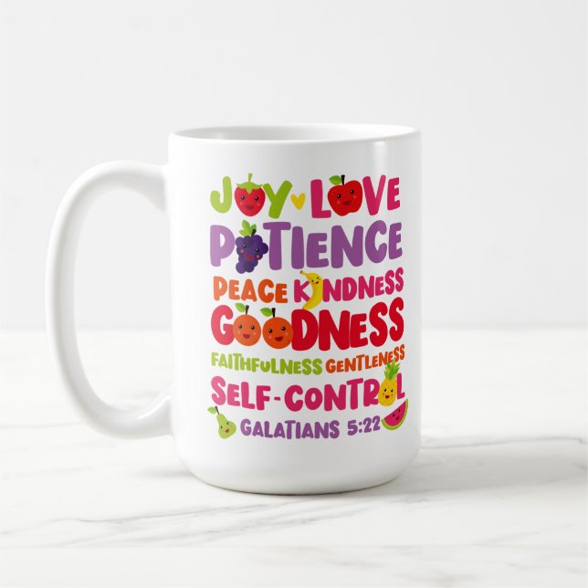 Mug Bible Chrétienne Verse Fruit De L'Esprit (Gauche)