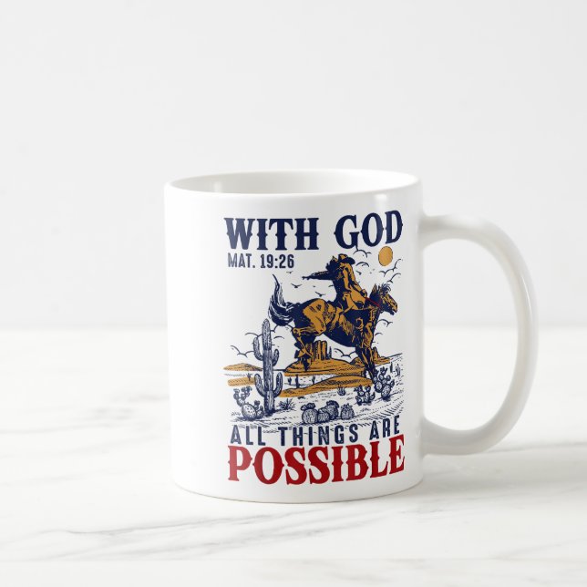 Mug Bible de cow-boy verset biblique occidental Jésus  (Droite)