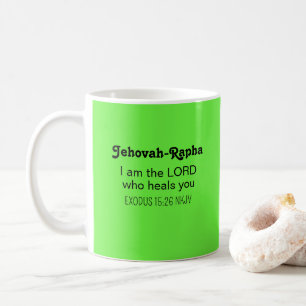 Mug Bible Douce Verset de Guérison Vert Citron Chrétie