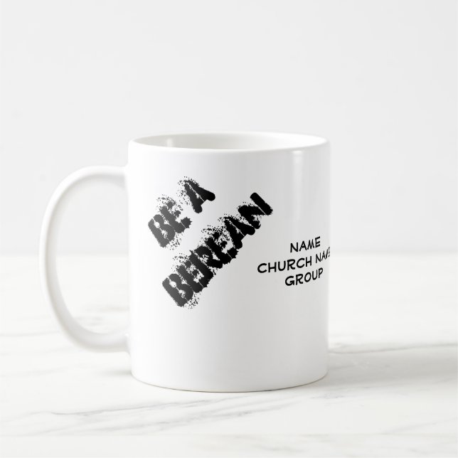 Mug Bible Verse Apologétique Berean Personnalisé Blanc (Gauche)
