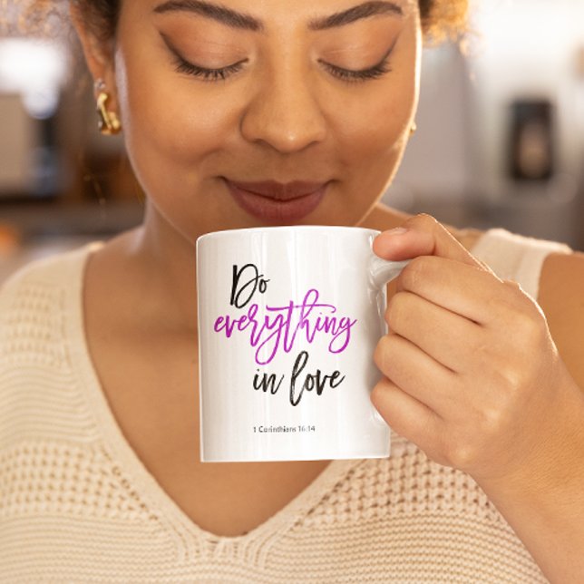 Mug Bible verset Faire tout en amour (Créateur téléchargé)