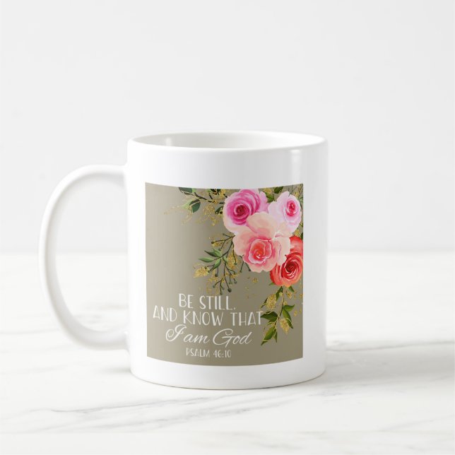 Mug Bible verset floral (Gauche)