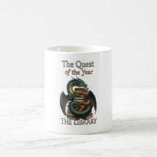 Mug Bibliothécaire Dragon de Lecture Fantastique La