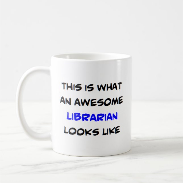 Mug bibliothécaire, génial (Gauche)