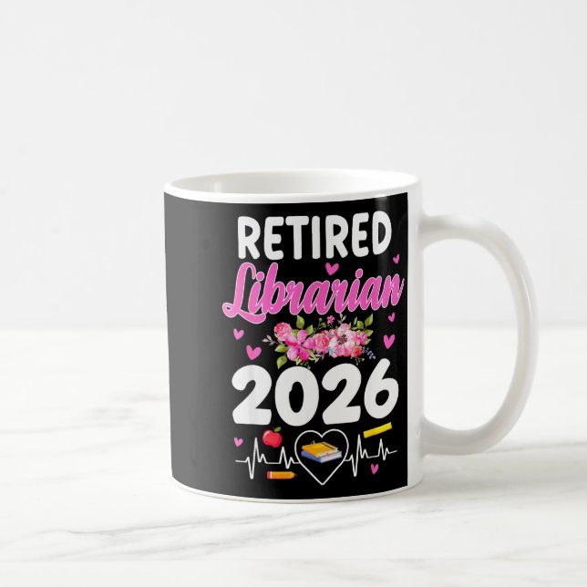 Mug Bibliothécaire retraité estimé 2026 bibliothécaire (Droite)