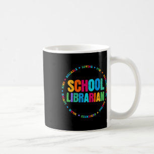 Mug Bibliothécaire scolaire Tee Rainbow Colorful Libra