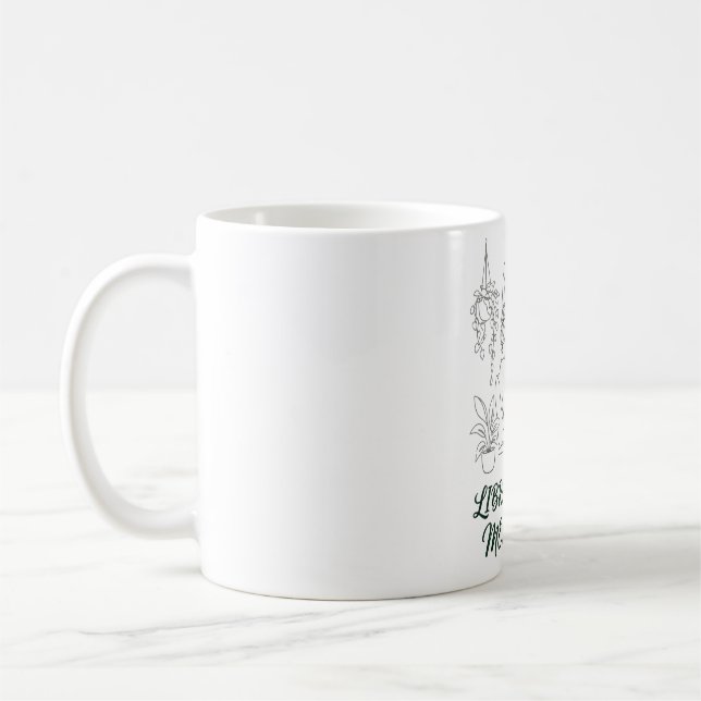 Mug Bibliothèque M'a Donné Moi-même | Art de ligne pou (Gauche)