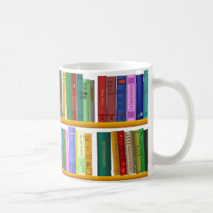 Mug Bibliothèque pour le génie. Livres pour les