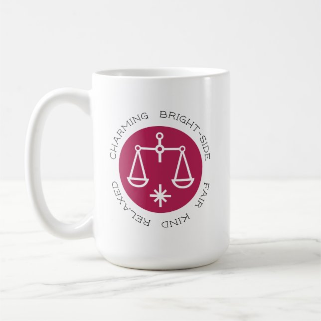 Mug Bibliothèque rose Zodiac Star Signal Personnalité  (Gauche)