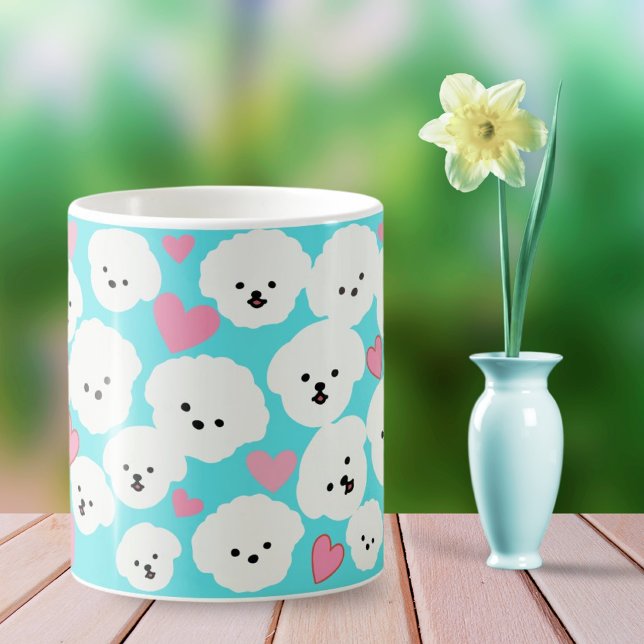 Mug Bichon bouffant et coeurs boug (Créateur téléchargé)