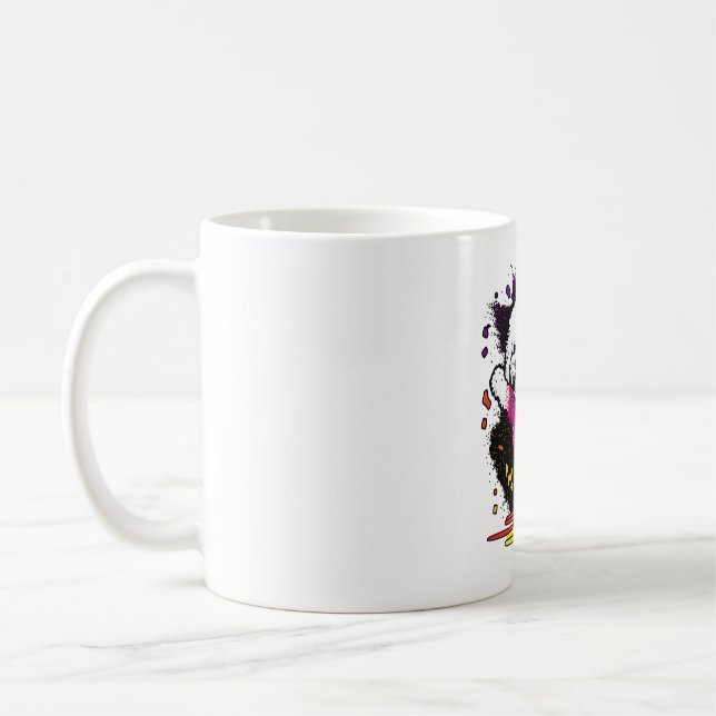 Mug Bichon coloré Kawaii Dancing (Gauche)