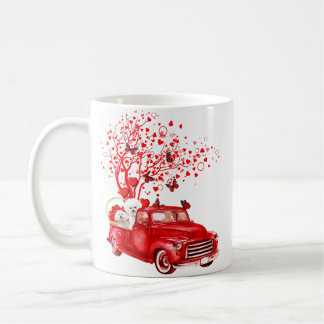 Mug bichon frise équitation camion rouge valentine pap