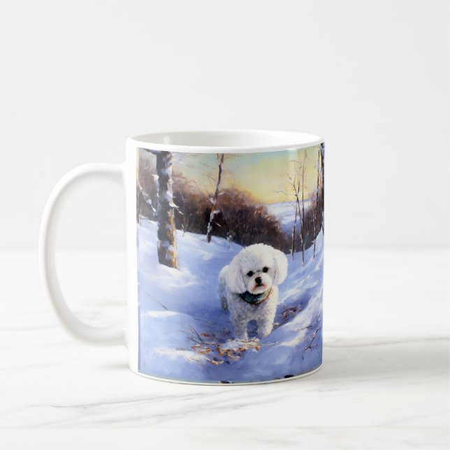 Mug Bichon Frise Laisser neiger Noël (Gauche)
