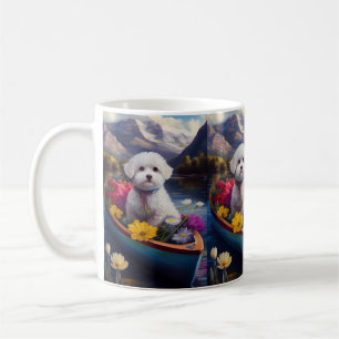 Mug Bichon Frise sur une pagaie : une aventure Pittore