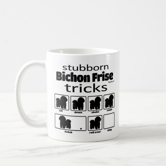 Mug Bichon Frise Tricks (Gauche)