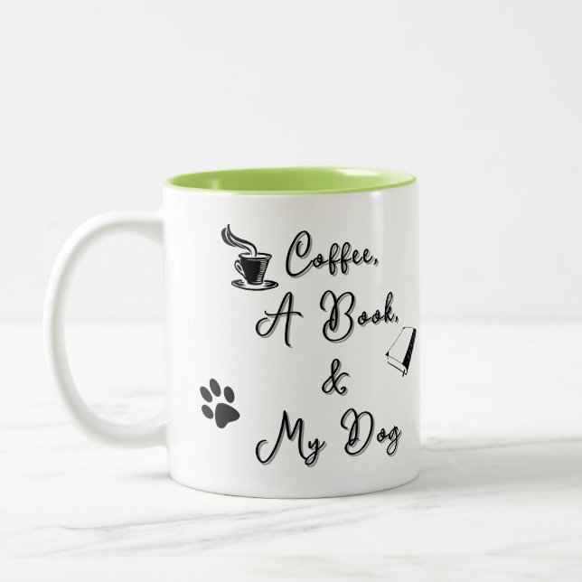 Mug bicolore 325 ml (vert clair) (Gauche)