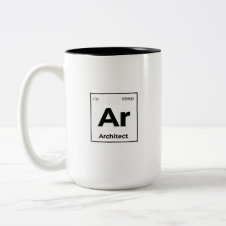 Mug bicolore, 45 cl avec un autocollant d'architec