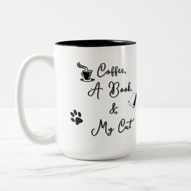 Mug bicolore 45 cl (noir sur blanc) (Gauche)
