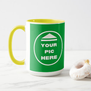 Mug bicolore - Ajoutez votre image 15 oz Blanc Jau