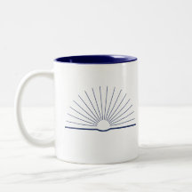 Mug bicolore du CMEC - logo et intérieur de la mar