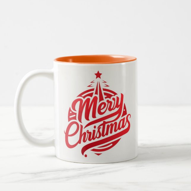 Mug bicolore joyeux Noël (Gauche)