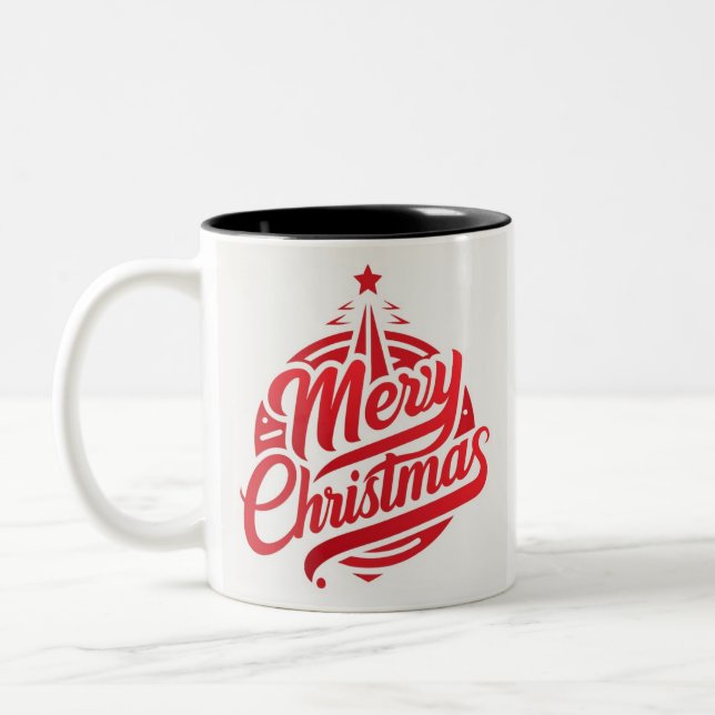 Mug bicolore joyeux Noël (Gauche)