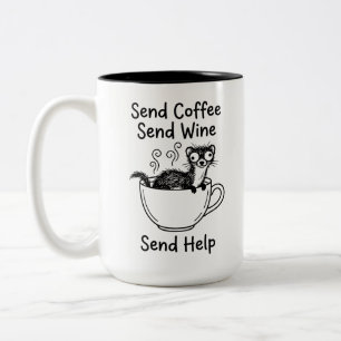Mug bicolore - Surpris par le café de la Belette S