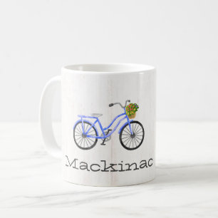 Mug Bicycle Mackinac Island Family Flowers Emplacement