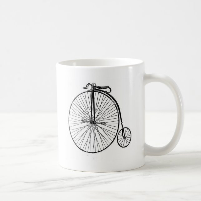 Mug Bicyclette antique de quart de penny de penny (Droite)