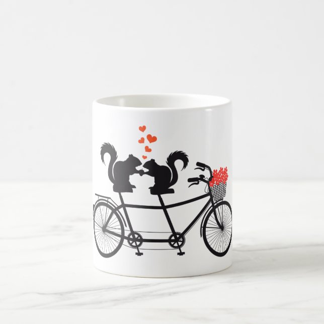 Mug bicyclette tandem avec des écureuils (Centre)