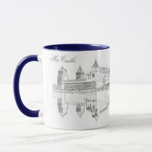 Mug Biélorussie Б л а р у с Château de Mir Dessin е Co