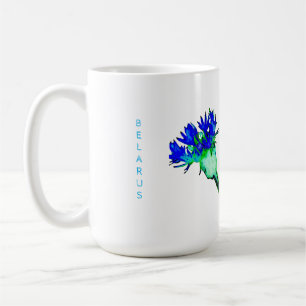 Mug Biélorussie Б л а р у с Coupe de café à la fleur d