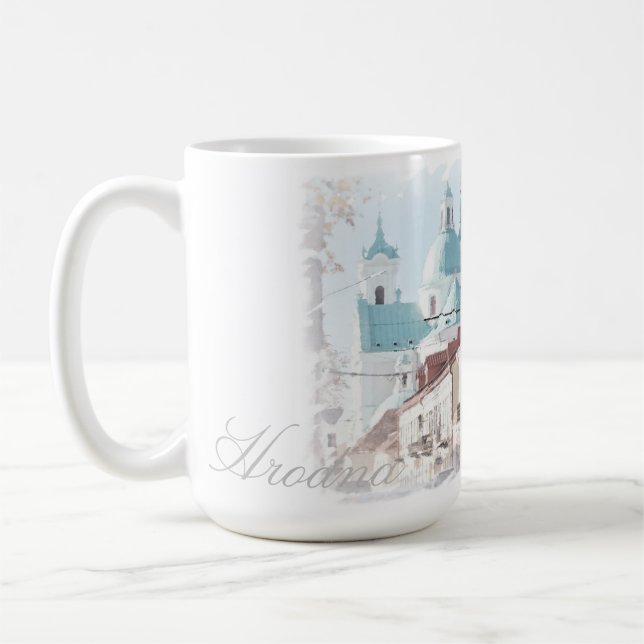 Mug Biélorussie Hrodna Grodno Architecture Peinture Ta (Gauche)