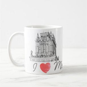 Mug Biélorussie I Love Minsk City Gates Architecture
