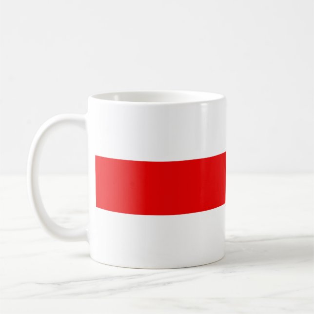 Mug Biélorussie : le symbole rouge white revolution f (Gauche)