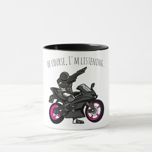 Mug Bien sûr, j'écoute... Drôle de moto (Centre)