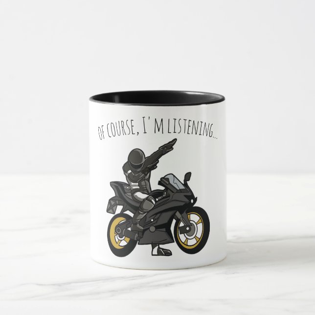 Mug Bien sûr, j'écoute... Drôle de moto (Centre)
