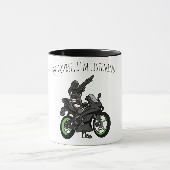 Mug Bien sûr, j'écoute... Funny Motorcycle (Centre)