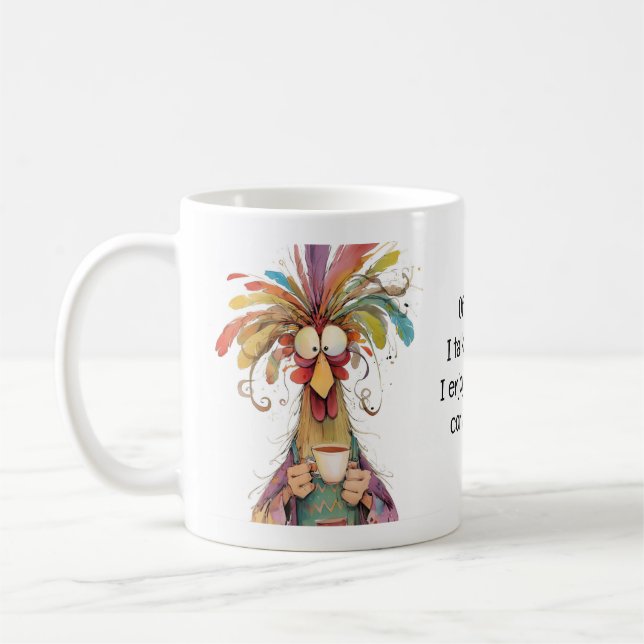 Mug Bien sûr que je parle tout seul Coq mignon (Gauche)
