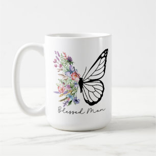 Mug Bienheureux maman papillon floral