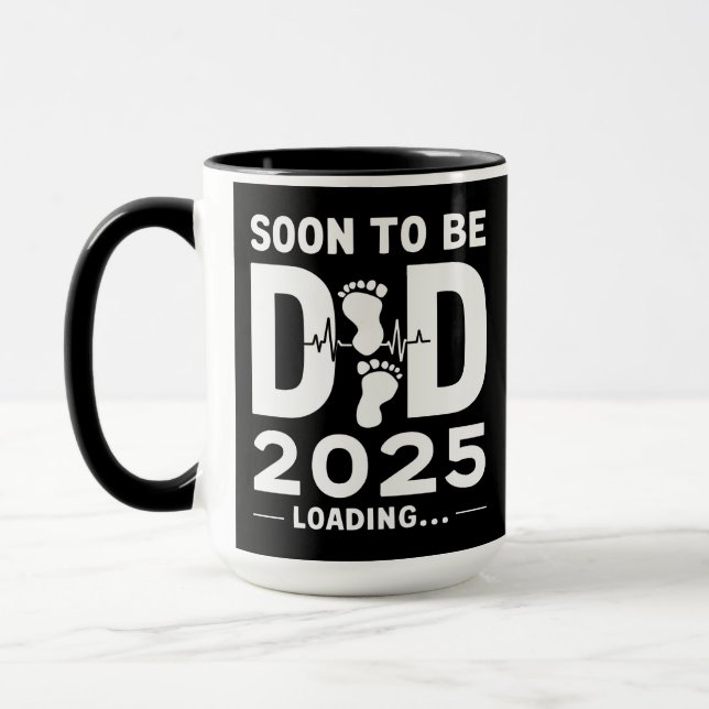 Mug Bientôt Être Papa Est 2025 Nouveau Père À Être (Gauche)