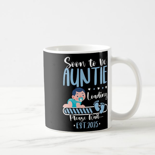 Mug Bientôt Être Tante 2025 Chargement Cute Ba (Droite)